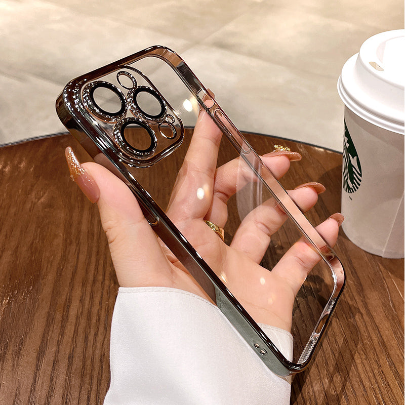 Simple New Electroplating iPhone Case With Lens Film