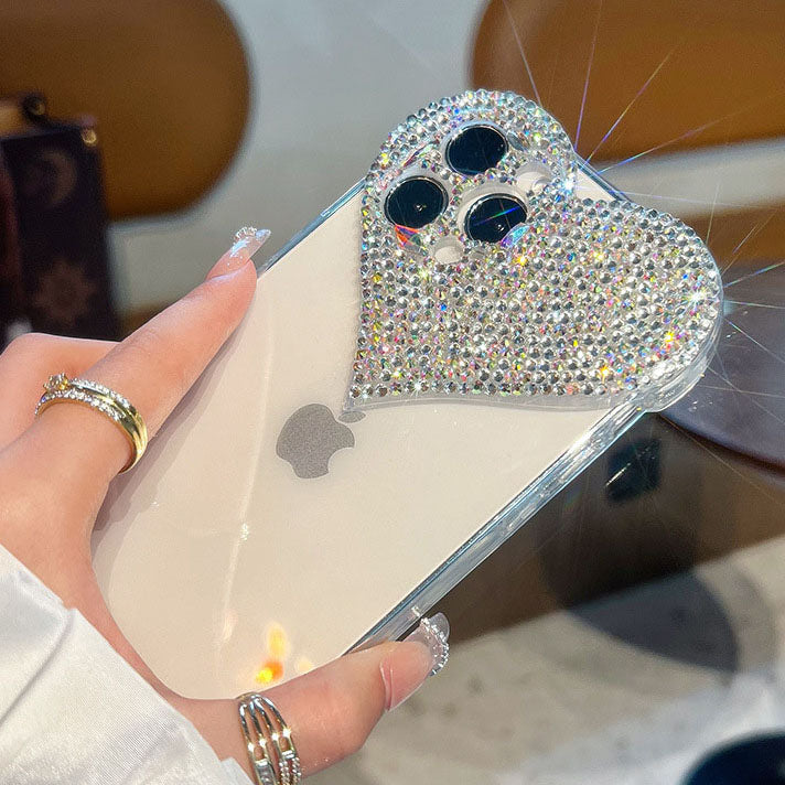 Advanced Luxury Rhinestone Heart iPhone Case