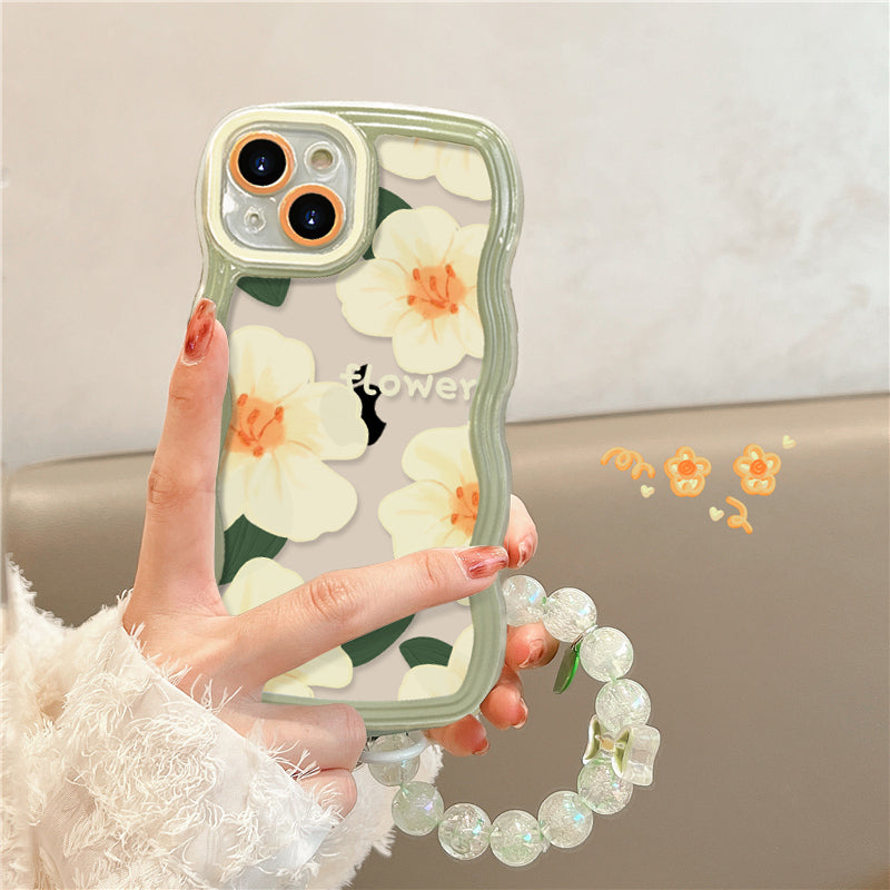 Advanced White Flower Bracelet iPhone Case