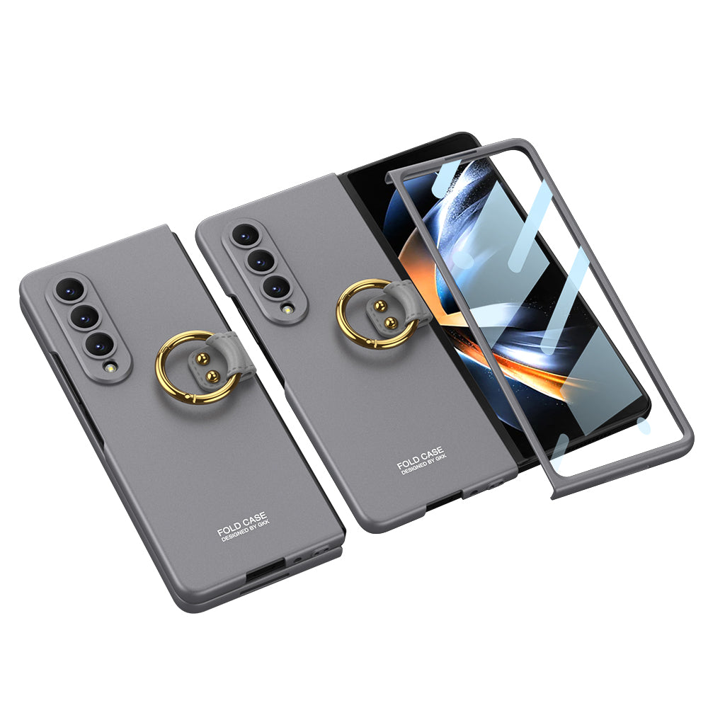 Ultra-thin Ring Holder Tempered Film Cover for Galaxy Z Fold4