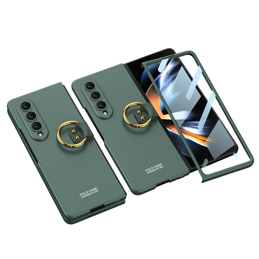 Ultra-thin Ring Holder Tempered Film Cover for Galaxy Z Fold4