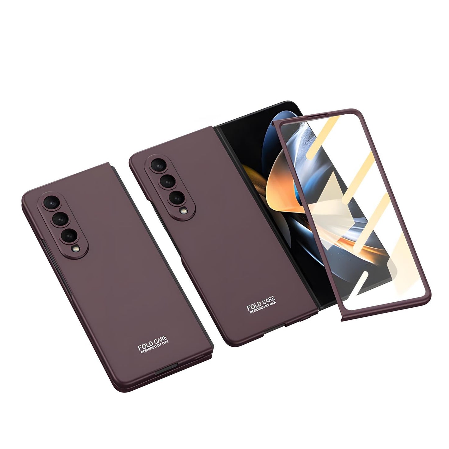 Frosted Ultra-thin Tempered Film Integration Case for Galaxy Z Fold4