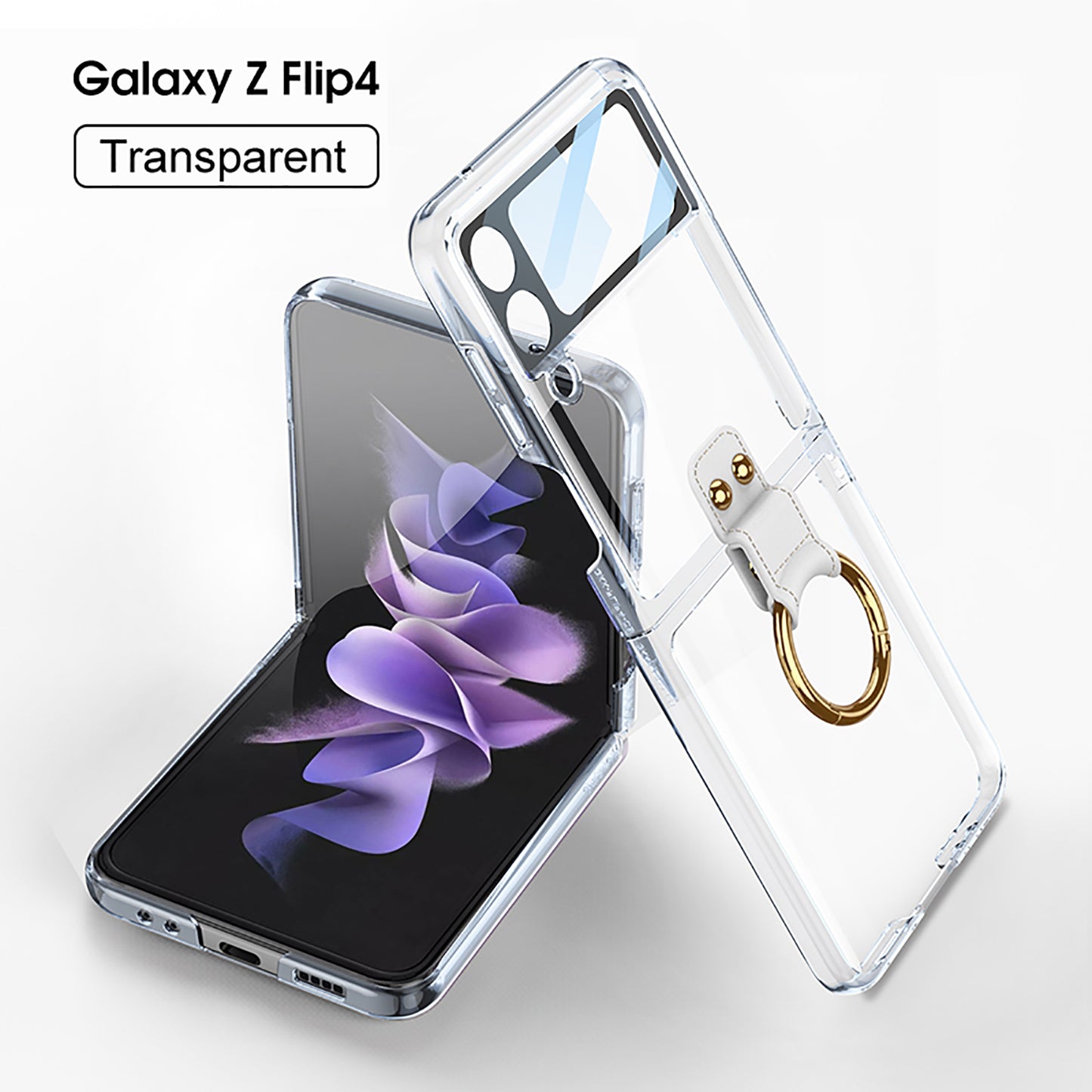 Phantom Plating Anti-drop Ring Bracket Case for Samsung Galaxy Z Flip5/Flip4