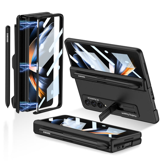 Magnetic Hinge Holder Screen Protector S Pen Slot Case for Samsung Galaxy Z Fold4