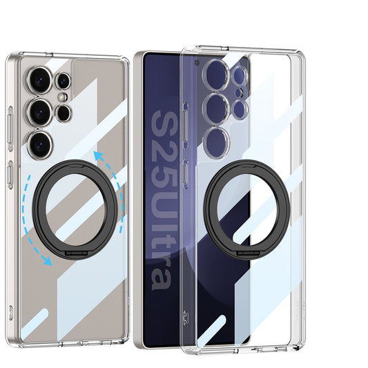 Magnetic 360° Rotating Metal Stand Case for Galaxy S25 Ultra