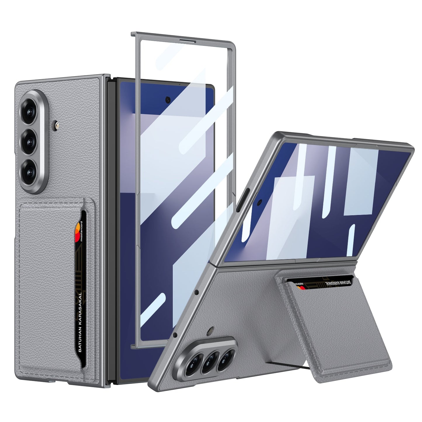 Card Bag Holder Tempered Film Integrated Leather Case for Galaxy Z Fold7