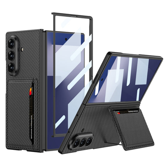 Card Bag Holder Tempered Film Integrated Leather Case for Galaxy Z Fold7
