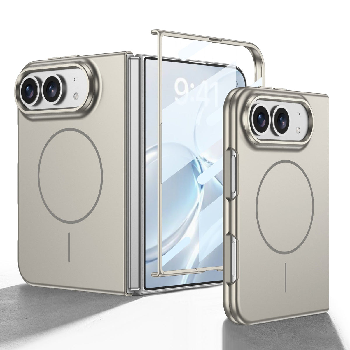 iPhone Duo | Slim Full?Coverage Phone Case Built-in Tempered Glass Film & Magnetic Ring