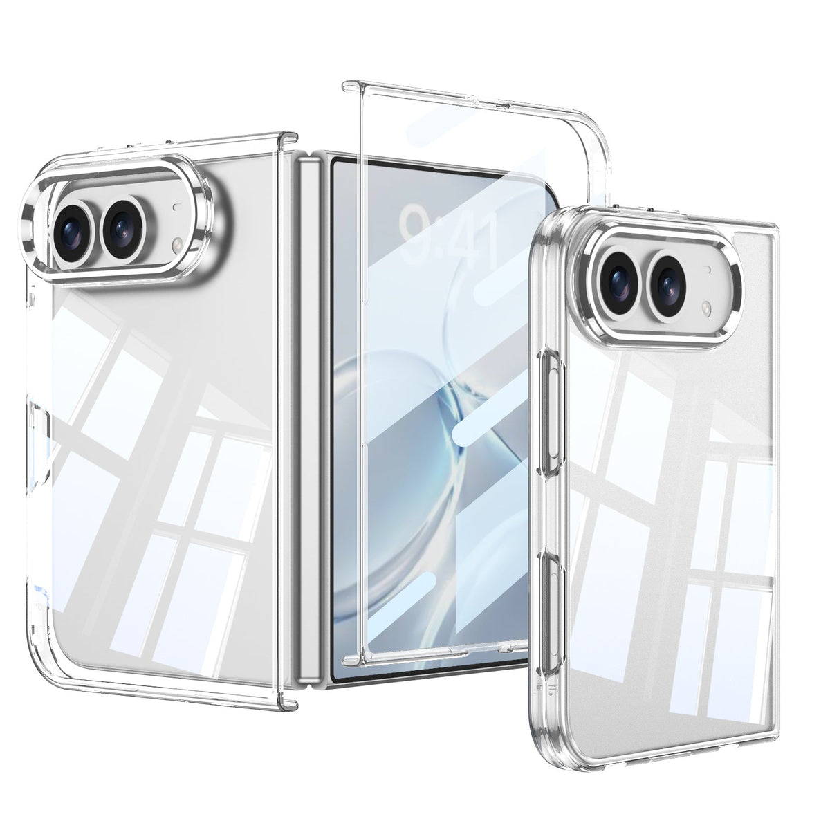 iPhone Duo | Ultra?Slim Clear Plating Phone Case Built-in Tempered Glass Film