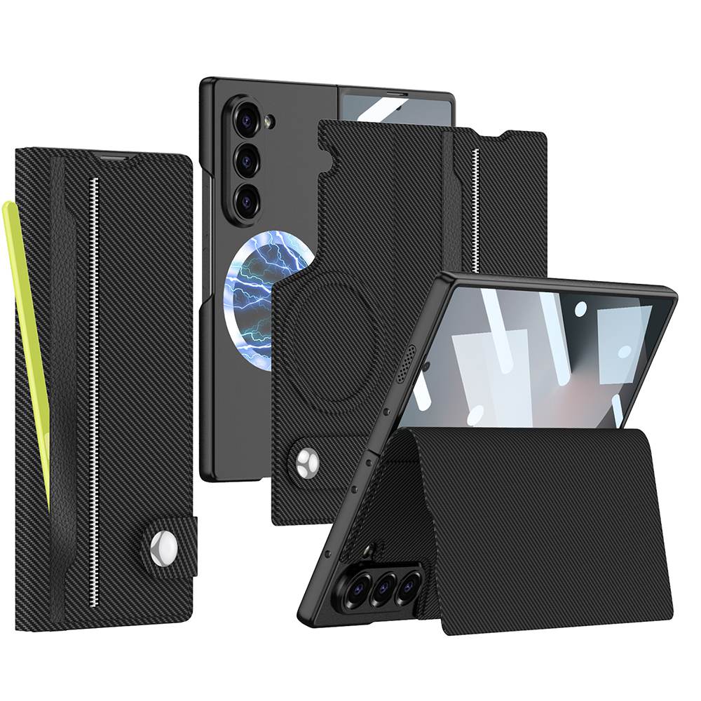 Magnetic Removable Multifunctional Leather Wallet Card Holder Case for Galaxy Z Fold6/Fold5