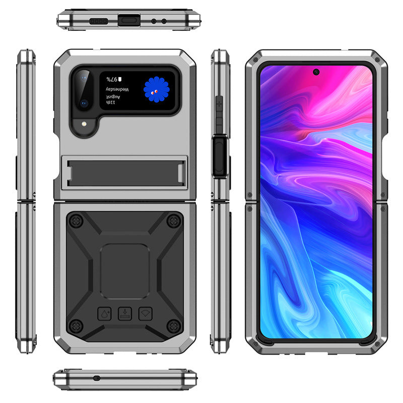 Metal Aluminum Alloy Shock Proof Military Grade Protection Case For Galaxy Z Flip3 / Flip4 - imhave