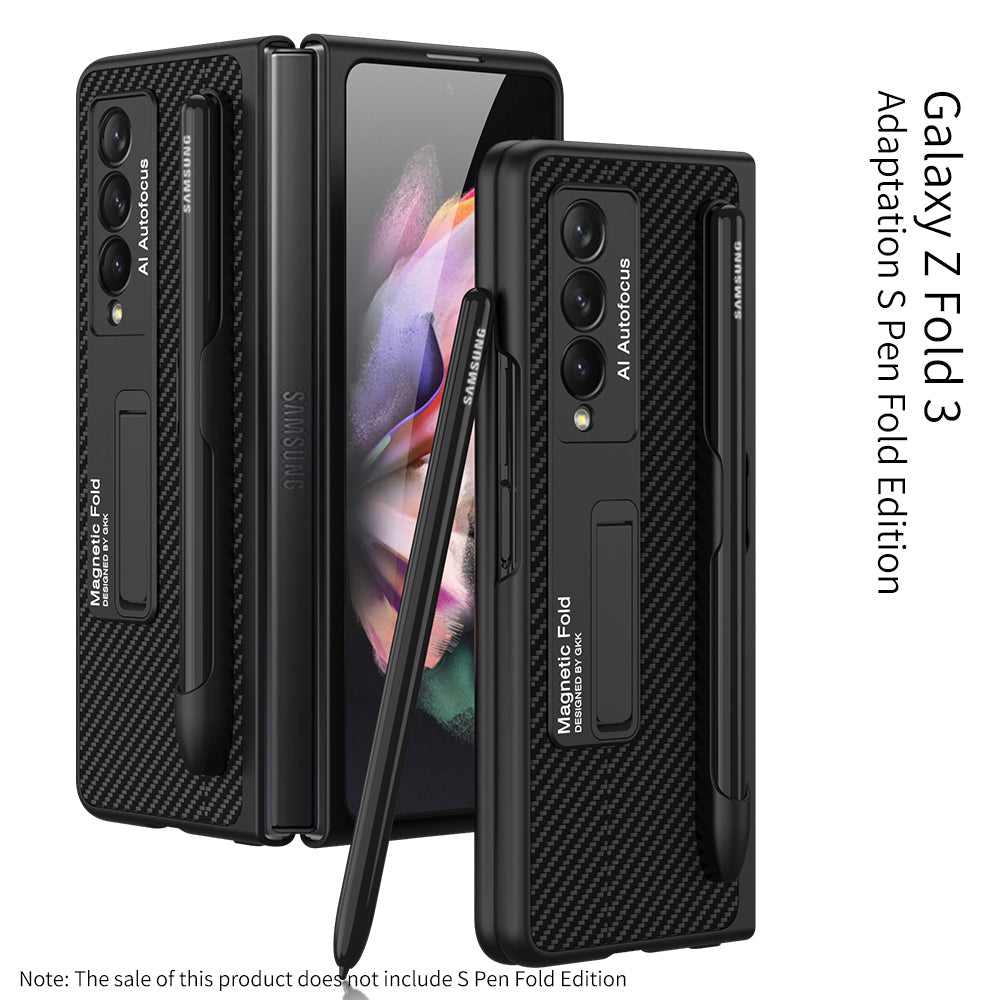 Luxury Leather Holder S Pen Slot Case for Samsung Galaxy Z Fold3