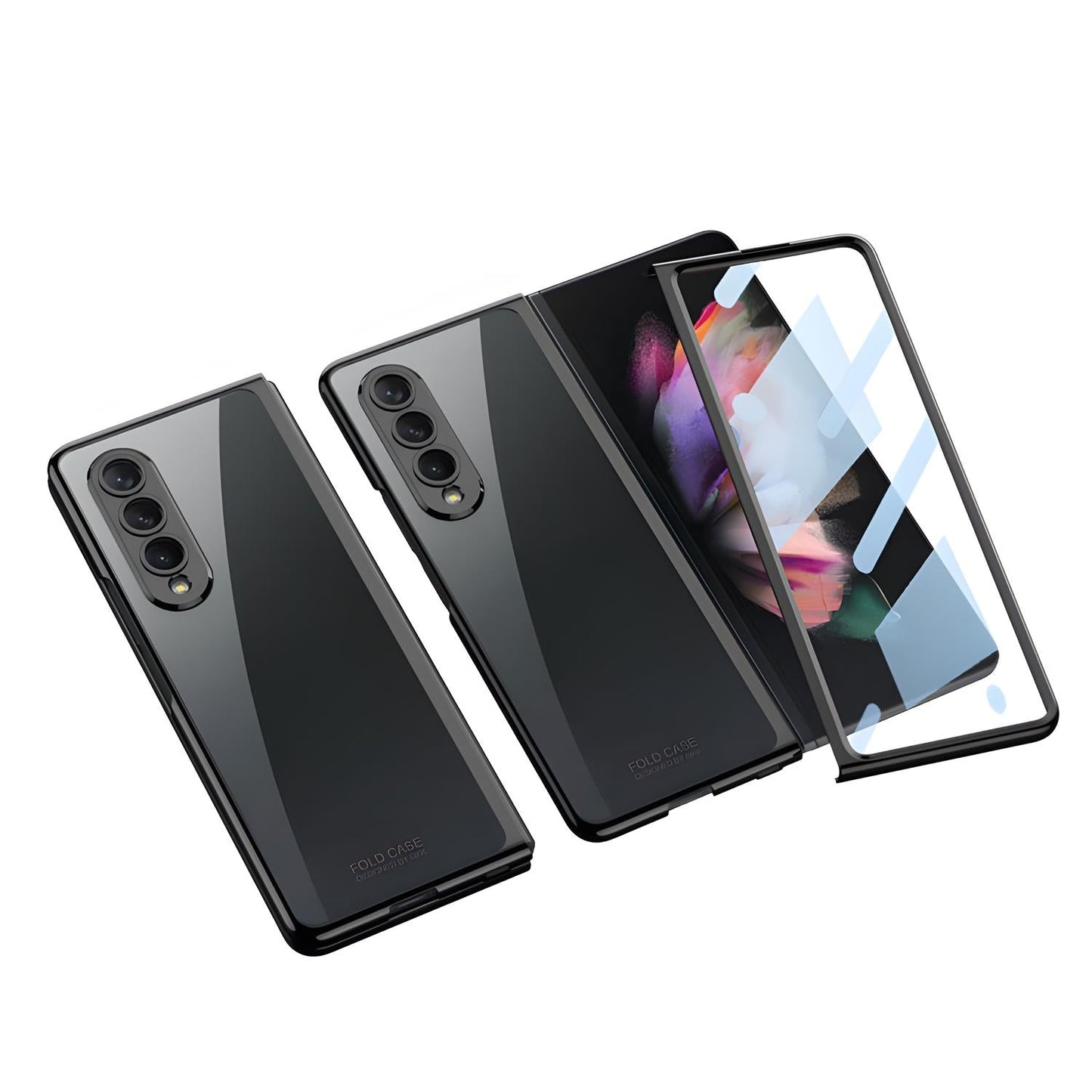Electroplating Screen Protector Film Integrated Case for Samsung Galaxy Z Fold5/4/3