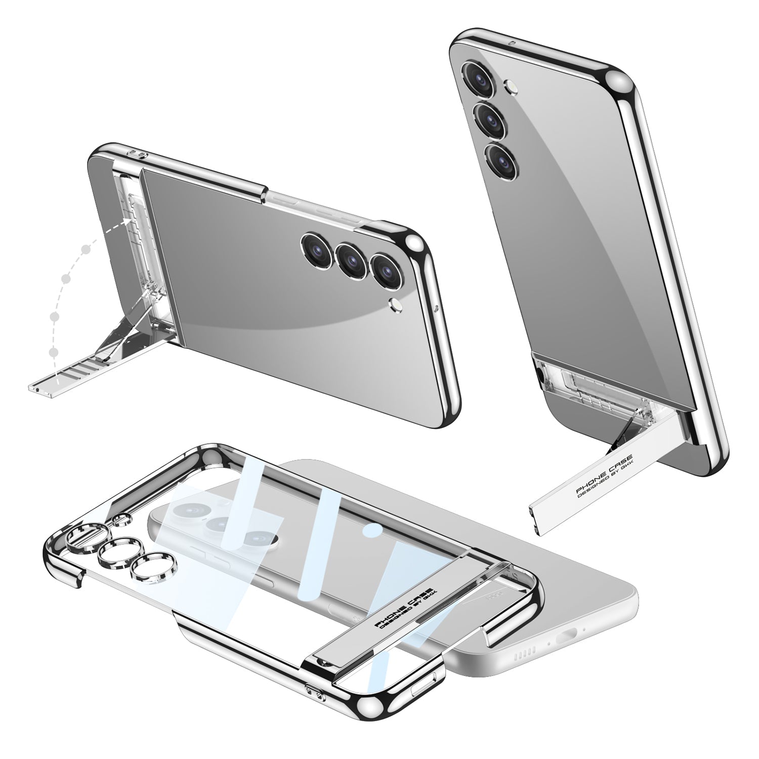 3 Level Adjustable Holder Plating Case for Samsung Galaxy S23 Plus - imhave